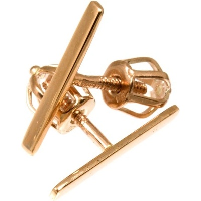 Šperky-NM zlaté dámské náušnice růžové zlato 2853