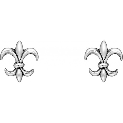Jantario strieborné náušnice Fleur de Lis 102113