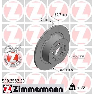 Brzdový kotúč ZIMMERMANN 590.2582.20