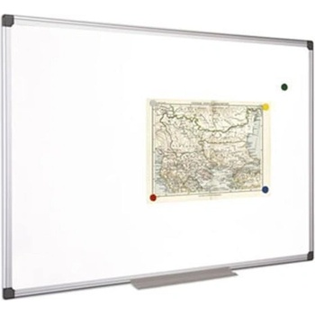 VICTORIA VISUAL Bílá magnetická tabule, 90 x 120 cm, hliníkový rám, VICTORIA