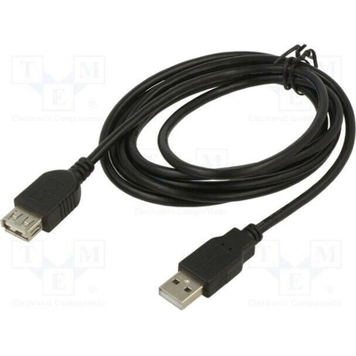ART KABUSB2 AA 2M AL-OEM-110 USB 2.0 USB A zásuvka USB A vidlice 1,8m černý