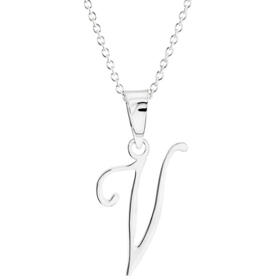 Gemmax Řetízek s písmenem „V“ bílé zlato GUSWN-42471-25841