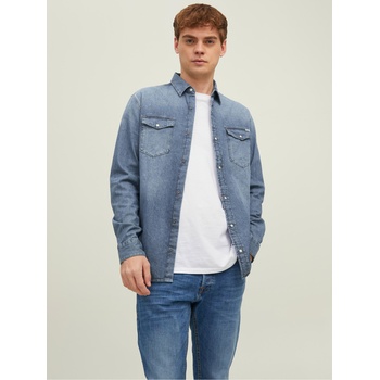 JACK & JONES Синя мъжка риза от деним с тънка кройка Jack & Jones Heridan Jack & Jones | Sin | МЪЖЕ | L