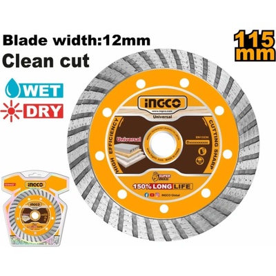Ingco Kotouč řezný diamantový lamelový 115 x 1 mm DMD031151