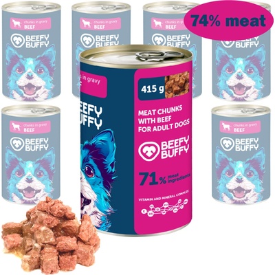 Beefy Buffy Mäsové hovädzie kúsky v šťave 415 g