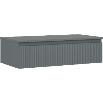 Mexen Rivel шкаф за баня под мивка 90 см с плот, 1 чекмедже, рифелован, графит (91A20-09023-1-BFC66)