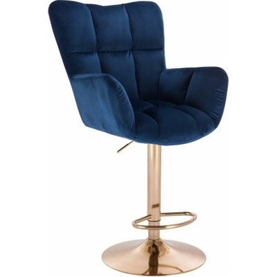 LuxuryForm Design Aurora Velur na zlatom tanieri modré