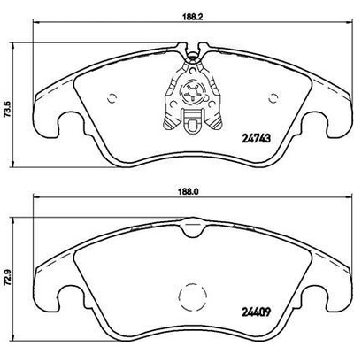 Sada brzdových platničiek kotúčovej brzdy BREMBO P 85 098X