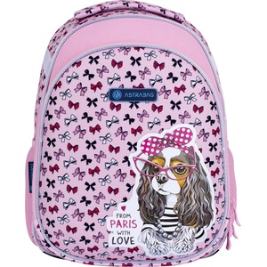 Astra Ученическа раница Astra - Sweet Dog, Розова (AS501021014)