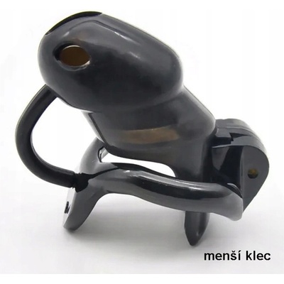 bdsm bondage shop BDSM silikonový pas cudnosti pro muže Barva Černá Škrtící kroužek 40 mm Provedení s ostny klec menší