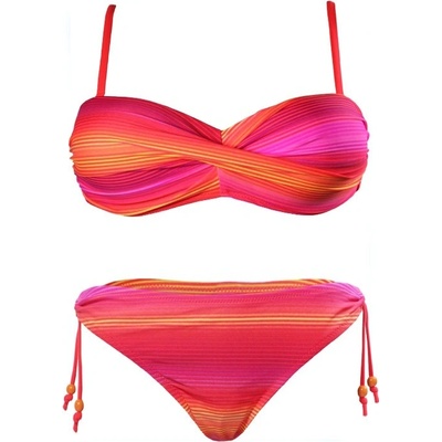 Izzy dvojdielne plavky Bandeau S913 žiarivá oranžová