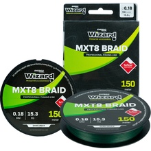 WIZARD MXT8 BRAID TMAVO ZELENÁ šnúra 150m 0,10mm