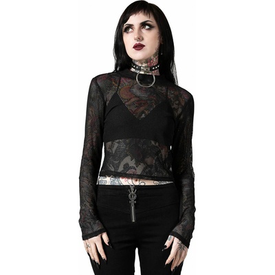 Killstar tričko Planetary Party Mesh Čierna