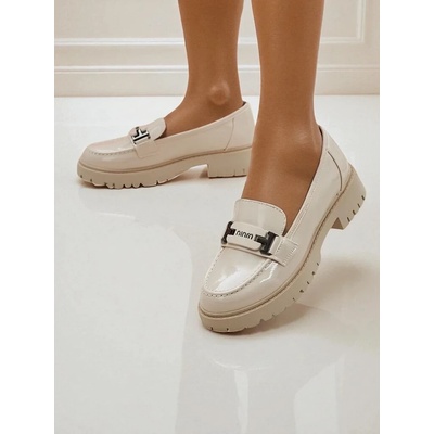 Resti Women's patent loafers Ortide krémová