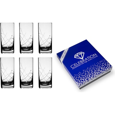 Bohemia Crystal long drink galaxie Swarovski Preciosa 6 x 250 ml