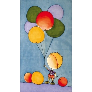 HDupont Silk Scarf Boy With Balloons 60 x 40 cm (S4640)
