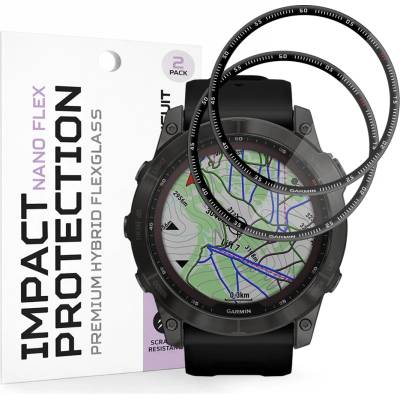 Techsuit Протектор за Garmin Fenix 7X - Nano Flex (2 pack) - Techsuit - Черен