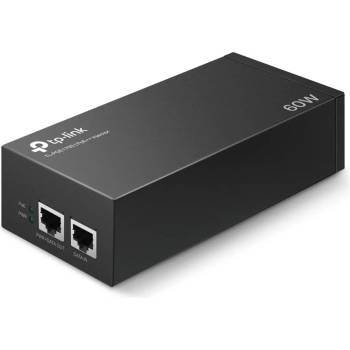 TP-Link PoE+ инжектор TP-Link TL-POE170S, 1000 Mbps, 2x LAN (RJ-45), 60W, черен (TL-POE170S)