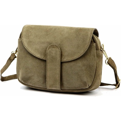 Luka dámska semišová crossbody kabelka hnedá mokka 24-099
