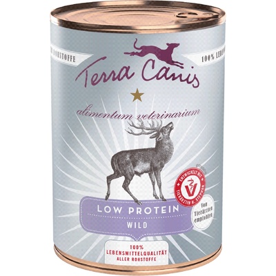 Terra Canis 12x 400g Мокра храна за кучета Terra Canis Alimentum Veterinarium Low Protein Wild