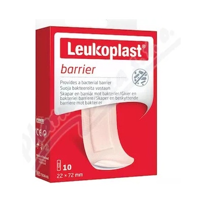 Leukoplast Bariérová náplasť vodotesná 22 x 72 mm 10 ks