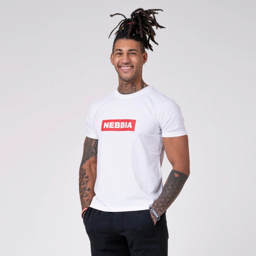 Nebbia tričko pánske Basic 593 white