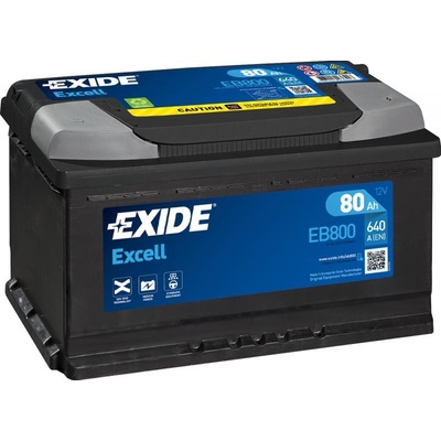 Exide Excell 12V 80Ah 640A EB800