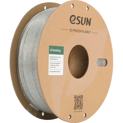 eSUN PLA-Twinkling Silver - 1, 75 mm / 1000 g (PLA-TK175S1P1)