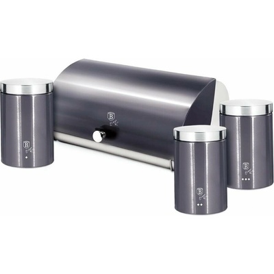 BERLINGERHAUS Chlebník a sada dóz 4 ks Carbon PRO Line (BH-6732)