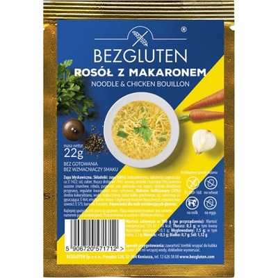 BEZGLUTEN Polévka Kuřecí vývar s nudlemi bez lepku 22 g
