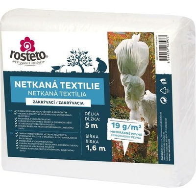 Neotex netkaná textília Rosteto biely 19g 5 x 1,6 m