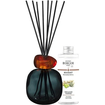 Maison Berger Paris Darčeková sada aróma difuzér Mineral Black + náplň Wilderness 180 ml