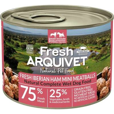 Arquivet Fresh Mini Mäsové guľky s iberskou šunkou, sladkými zemiakmi a brokolicou 200 g