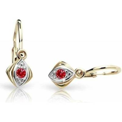 Cutie Jewellery zlaté dětské náušnice C1897-10-X-1 červená