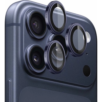 Blueo Предпазни сапфирени лещи за камерата на iPhone 17 Pro, iPhone 17 Pro Max - Blueo Sapphire Crystal Original Camera Lens Glass Protector (тъмносин) (KF2356041)