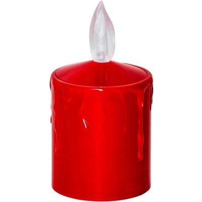 EGLO STAR LED SVÍČKA 410019 PAULA 11,5CM 1X0,06W EXTRA TEPLÁ BAT.2XC IP20 SENZOR ČERVENÁ
