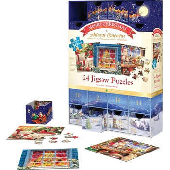 Image 1 of EUROGRAPHICS - Puzzle Advent Calendar: Merry Christmas - 40 - 99 piese