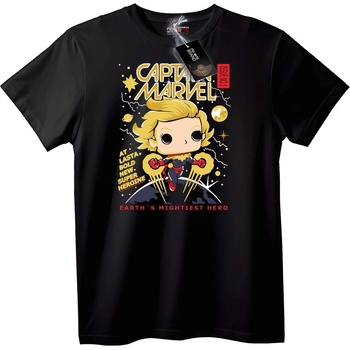 NOONEBRAND Тениска Chibi Captain Marvel - 2XL, White