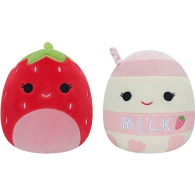 Squishmallow Jazwares s 2v1 jahoda Scarlet a jahodové mlieko Amelie