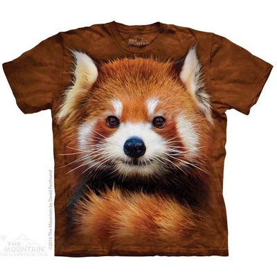 The Mountain pánske batikované tričko Red Panda Portrait hnedé