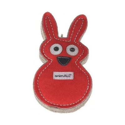 animALL Hračka Králík natural kůže podložená plstí 18 x 11 cm