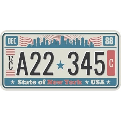 Ceduľa USA značky - New York