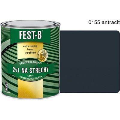 FEST-B S2141, antikorozní nátěr na železo, 0155 antracit, 2,5kg