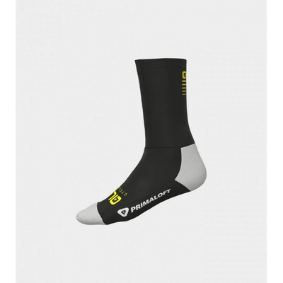 Alé Cycling zimné cyklistické ponožky THERMO PRIMALOFT SOCKS čierne/sivé