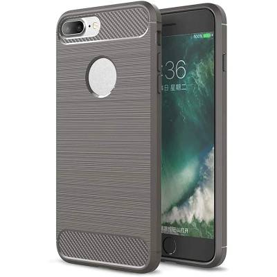 Pouzdro Forcell Carbon na iPhone 8 Plus / 7 Plus - Šedá