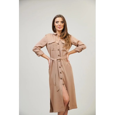 Radek's Collection Дамска спортно елегантна рокля в цвят камел 72219-804