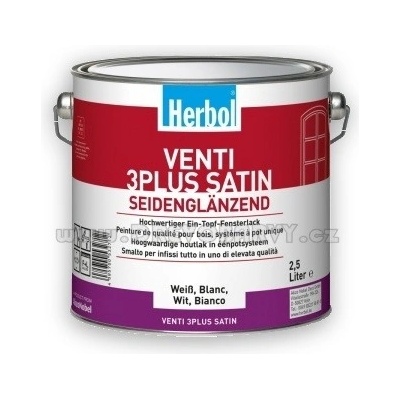 Herbol Venti 3 Plus Aqua Satin 2,5 l polomatný bílá