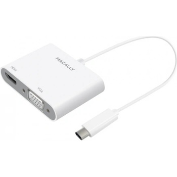 Macally Адаптер за свързване от USB-C към VGA и HDMI 4K - Macally USB-C to VGA and HDMI Adapter (UCVH4K)
