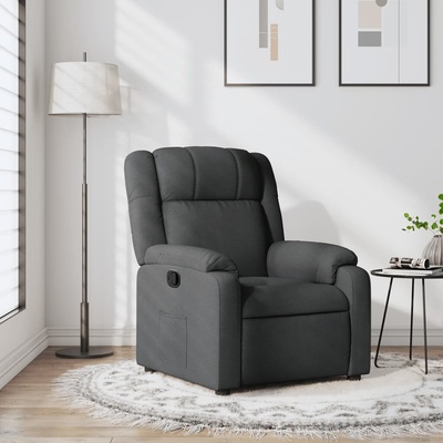 vidaXL 373537 Polohovací tmavě šedé textil