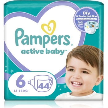 Pampers Active Baby Size 6 еднократни пелени 13-18 kg 44 бр